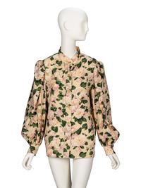 Saint Laurent Rive Gauche, Floral Print Skirt Ensemble