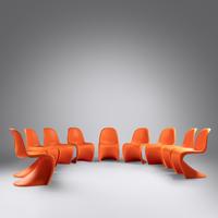 Set of Ten 'Panton' Dining Chairs, c. 2000 Vitra, Germany