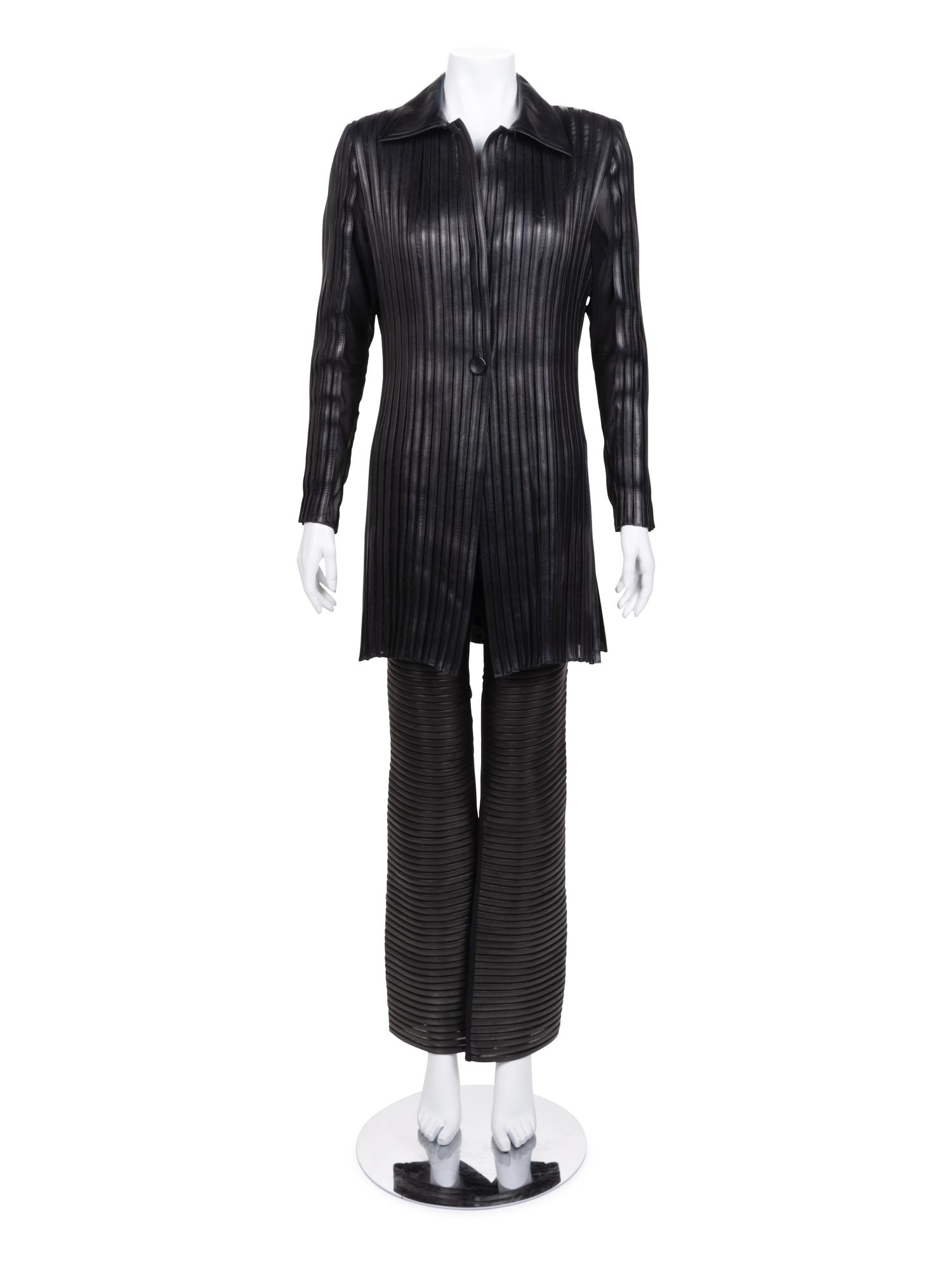 Jitrois Leather Jacket and Pants, 1980-90s