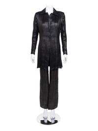 Jitrois Leather Jacket and Pants, 1980-90s