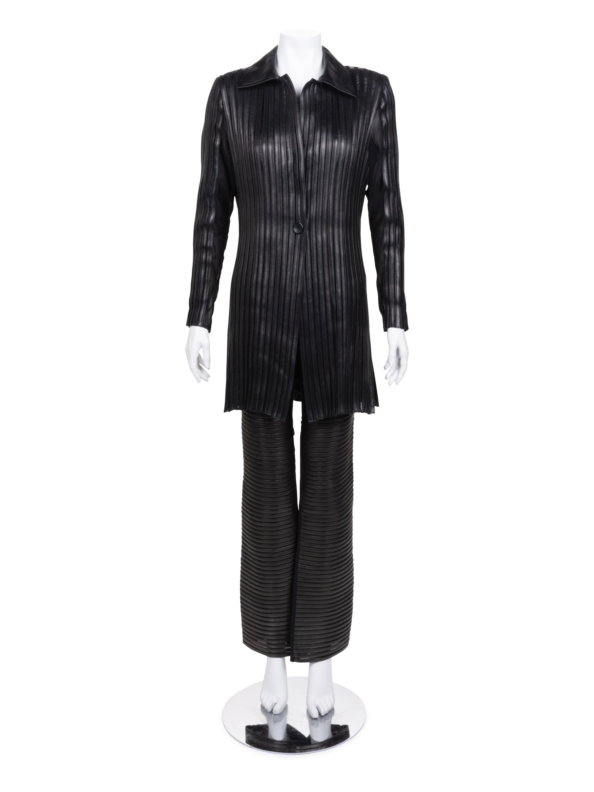 Jitrois Leather Jacket and Pants, 1980-90s