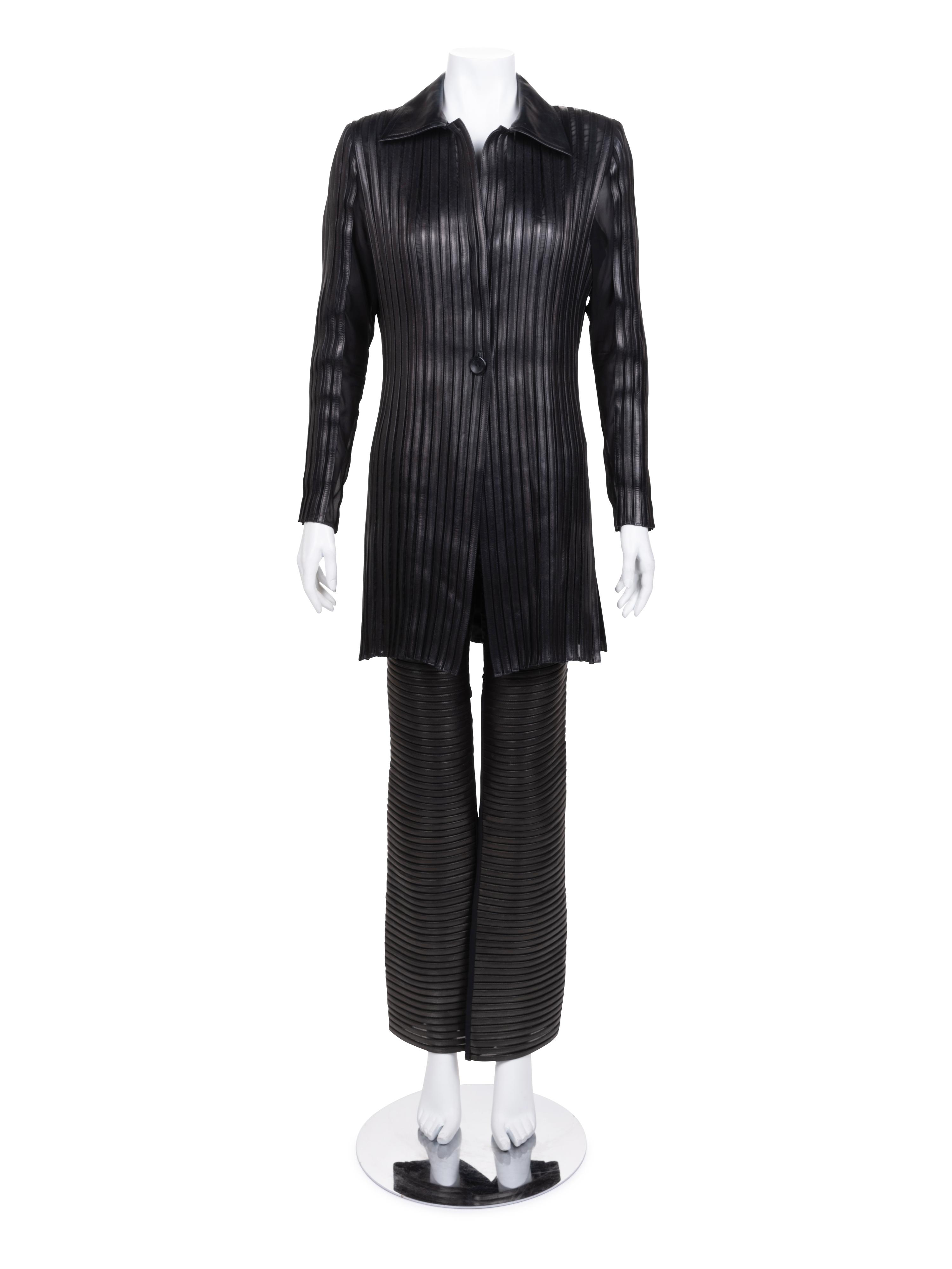 Jitrois Leather Jacket and Pants, 1980-90s