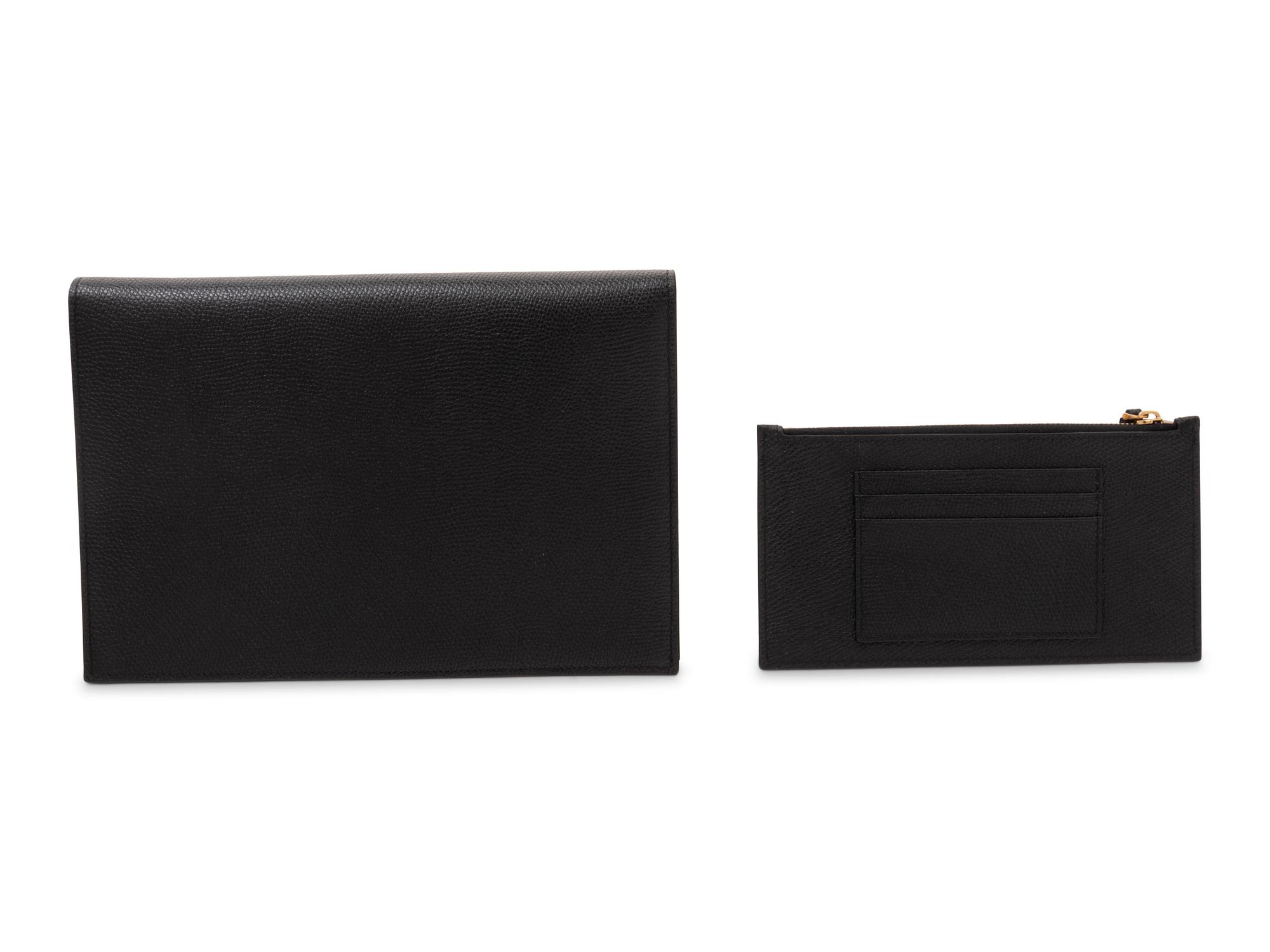 Valentino Garavani Supervee Leather Clutch with Zip Wallet