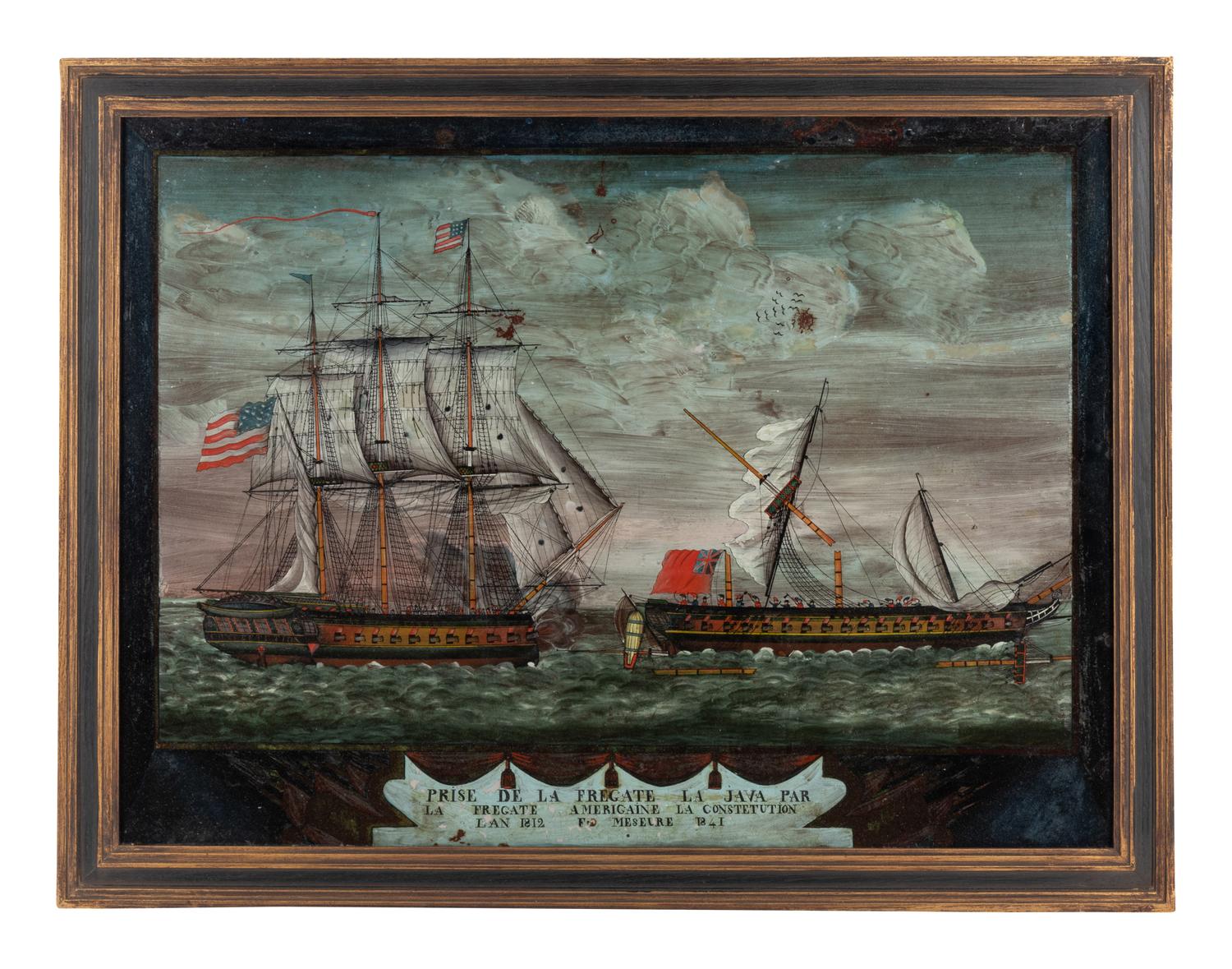 A French Reverse Painting on Glass