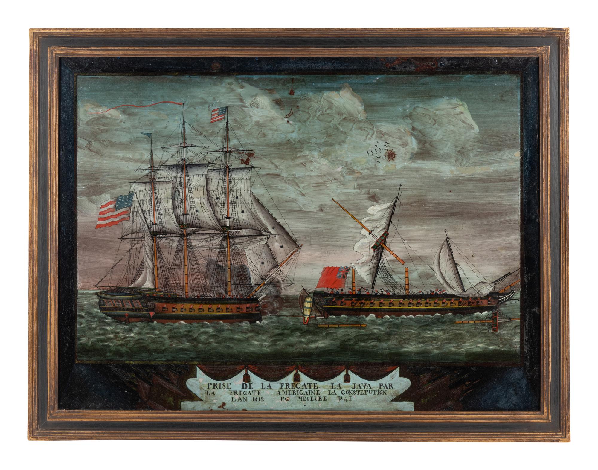 A French Reverse Painting on Glass