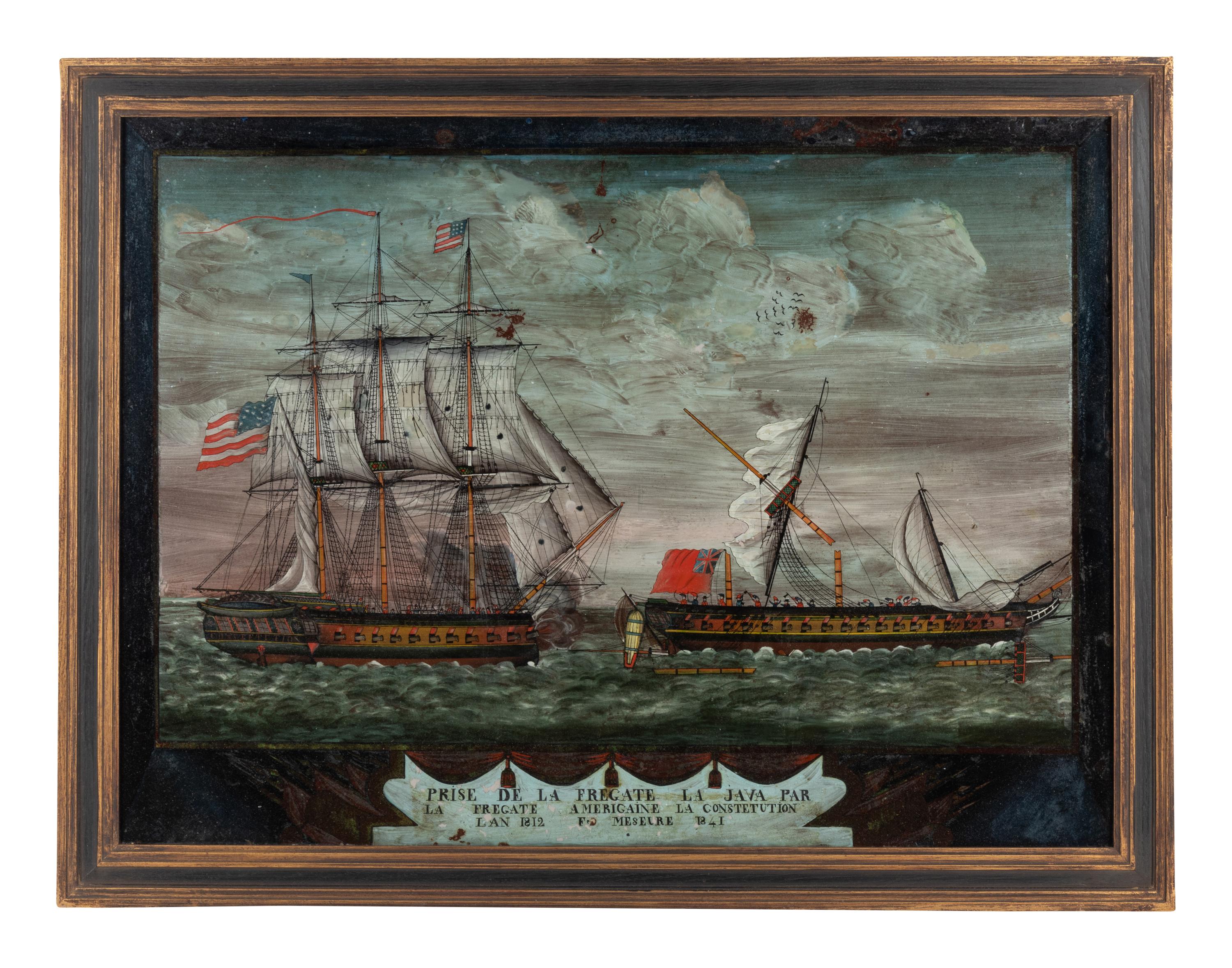 A French Reverse Painting on Glass