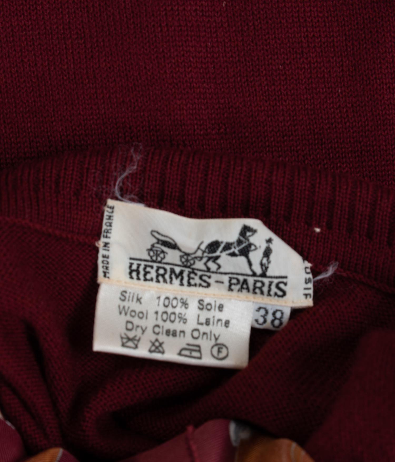 Three Hermès Pieces: Two Tops and One Skirt