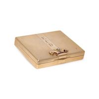 YELLOW GOLD, DIAMOND, AND RUBY POWDER COMPACT
