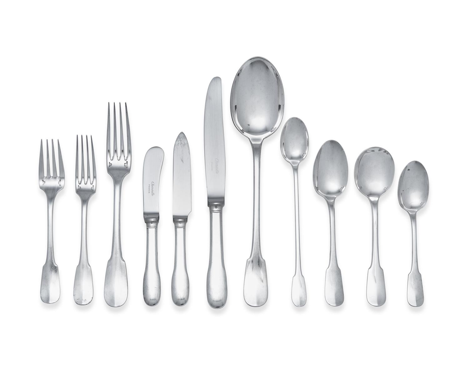 A Christofle Silver-Plate Flatware Service