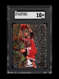 A 1996-97 Fleer Metal Michael Jordan Basketball Card No. 11 (SGC 10 GEM MINT)