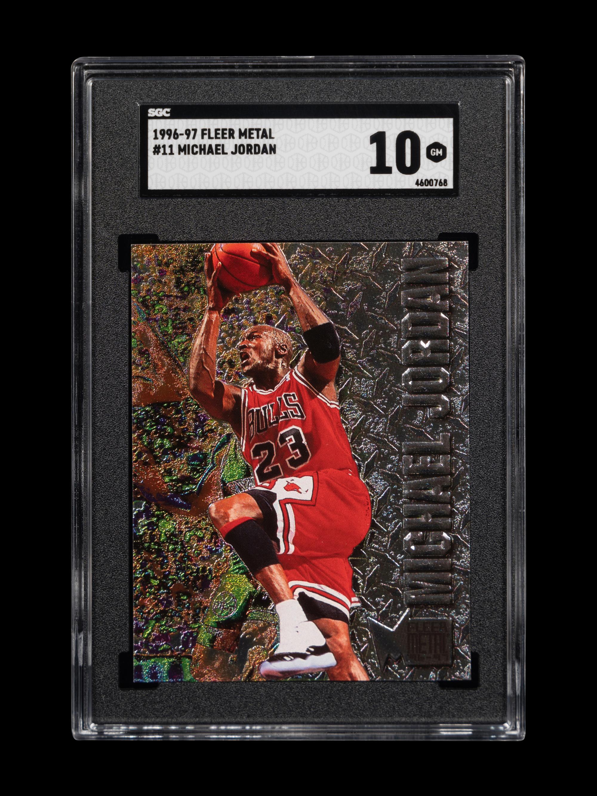 A 1996-97 Fleer Metal Michael Jordan Basketball Card No. 11 (SGC 10 GEM MINT)