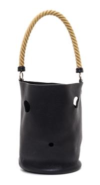 An Hermes Noir Taurillon Clemence Mangeoire PM Handbag, 10" x 8" x 5.5".