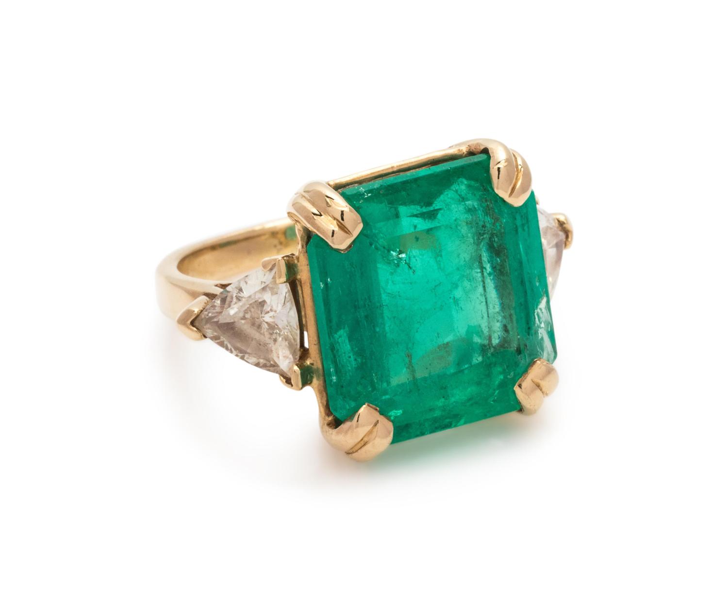 Emerald and Diamond Ring