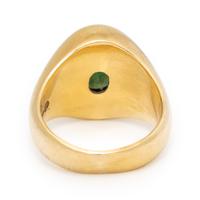 Jade, Diamond, and Yellow Gold Ring