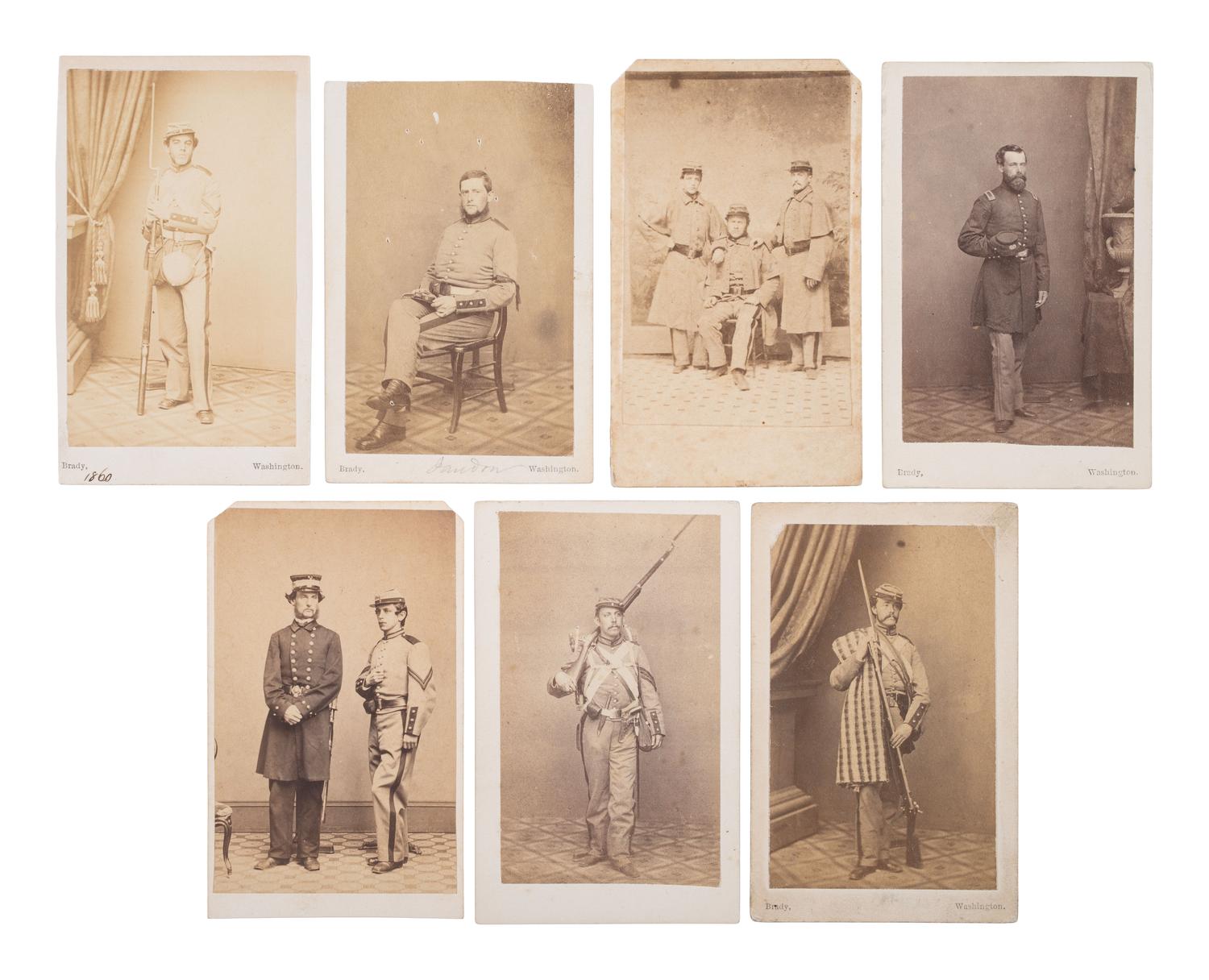 [CIVIL WAR]. A group of 25 CDVs of members of the 7th New York State Militia, incl. Cos. D, E, F, and K.