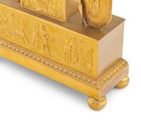 A Charles X Gilt Bronze Mantel Clock