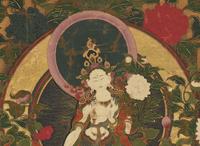 A Tibetan thangka depicting White Tara, 19th century or earlier 白度母唐卡 十九世紀或更早