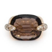 Pomellato, 'Pin Up', Smoky Quartz, Diamond, and Yellow Gold Ring