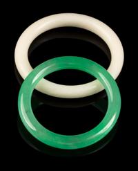 Two Chinese Hardstone Bangles