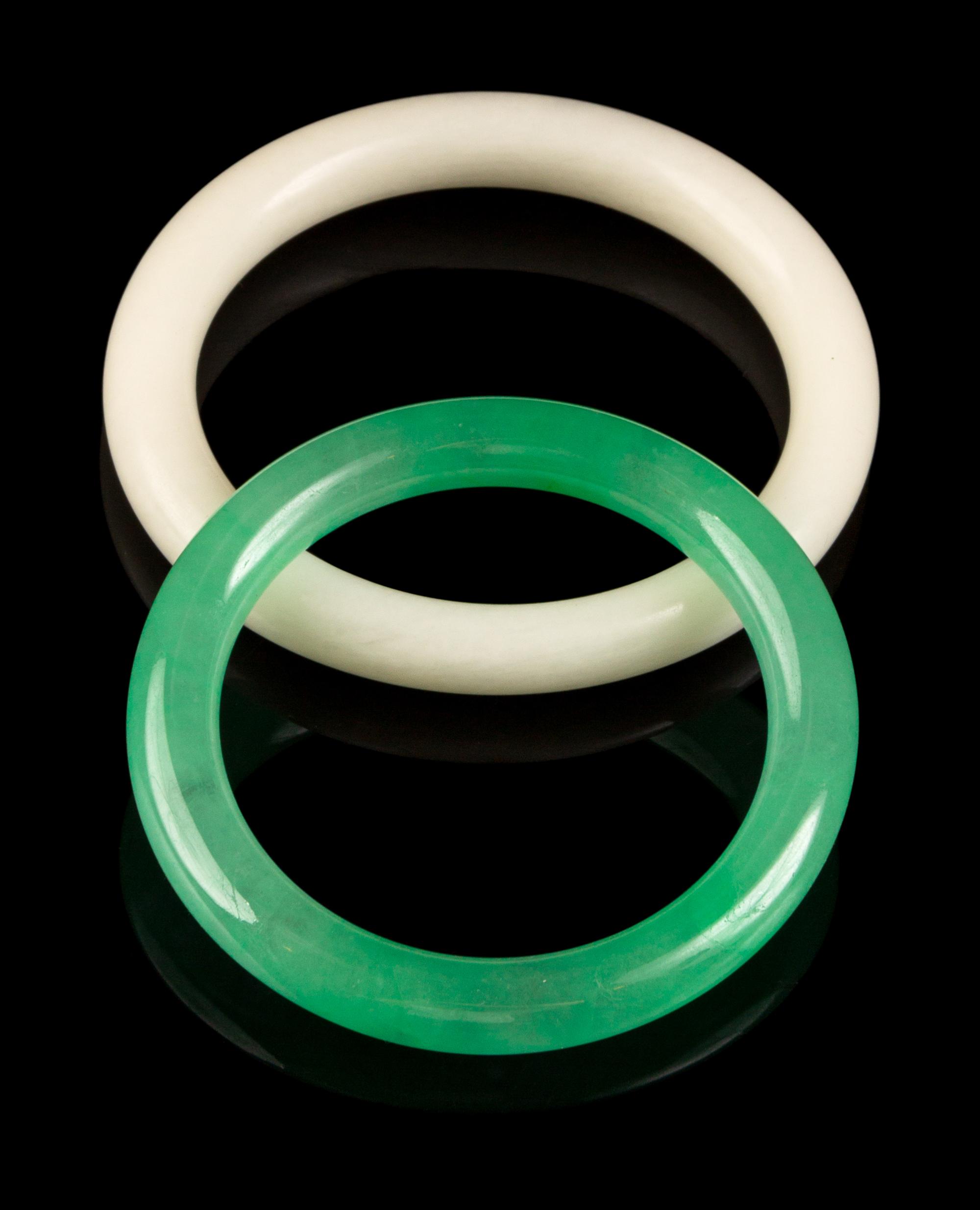 Two Chinese Hardstone Bangles