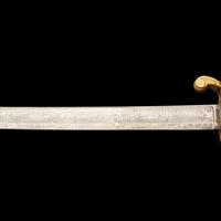 Exceptional Etched Blade Ames US Model 1850 Foot Officer Sword Presented to Colonel (General) Horace Lee & CDV - Published in Thillmann's Civil War Army Swords