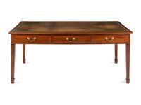 A George III Style Mahogany Partners Desk