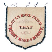 [LINCOLN-HAMLIN CAMPAIGN]. An important New Hampshire Wide Awakes banner, ca March 1860.