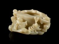A Pale Celadon Jade Brush Washer