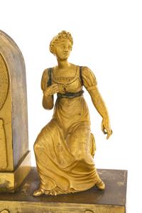 An Empire Gilt Bronze Clock