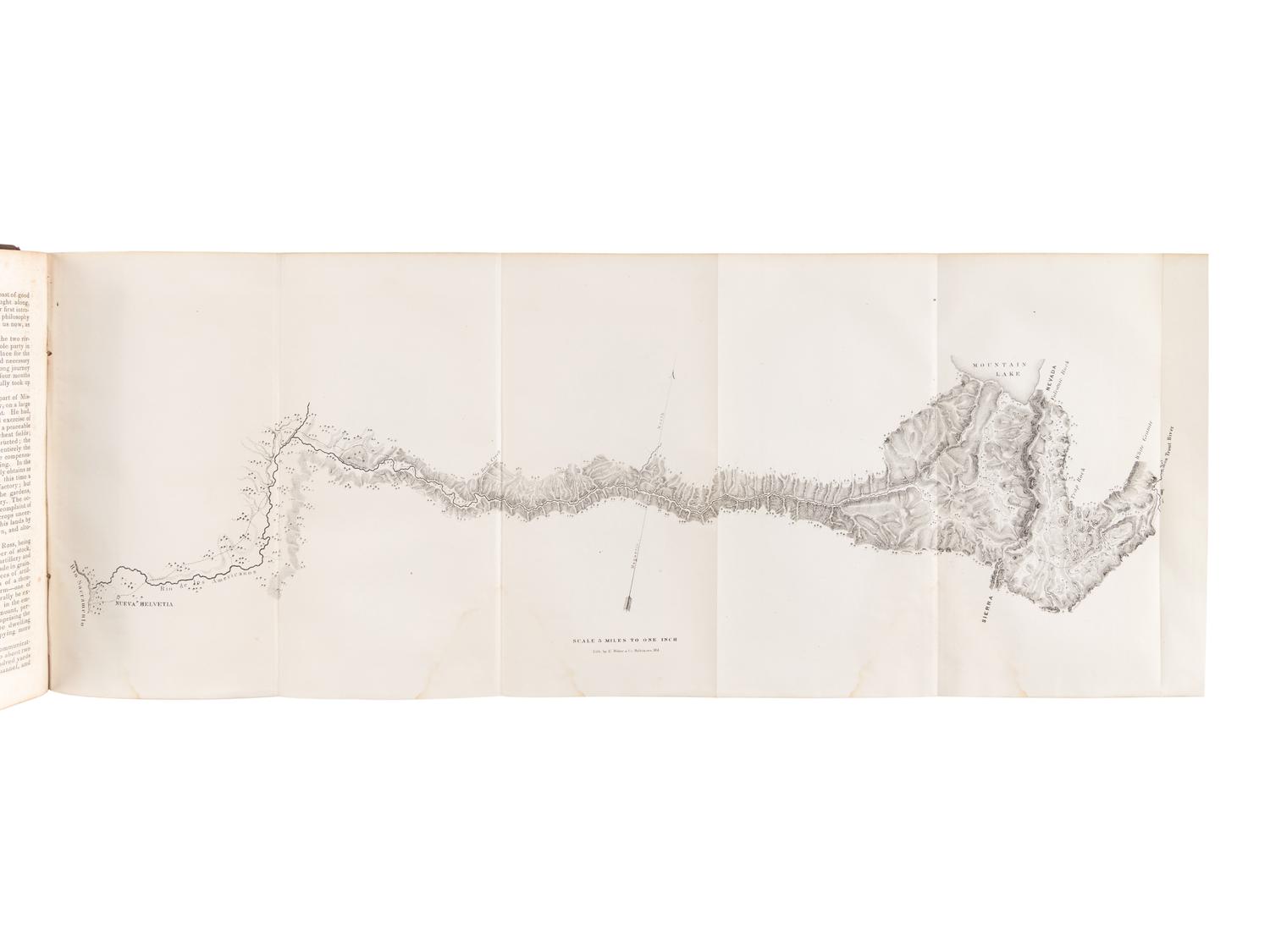 FREMONT, John Charles (1813-1890). Report of The Exploring Expedition to The Rocky Mountains in the year 1842, and to Oregon and North California in the years 1843-'44 . Washington, D. C.: Printed by Order of the Senate, by Gales and Seaton, 1845.