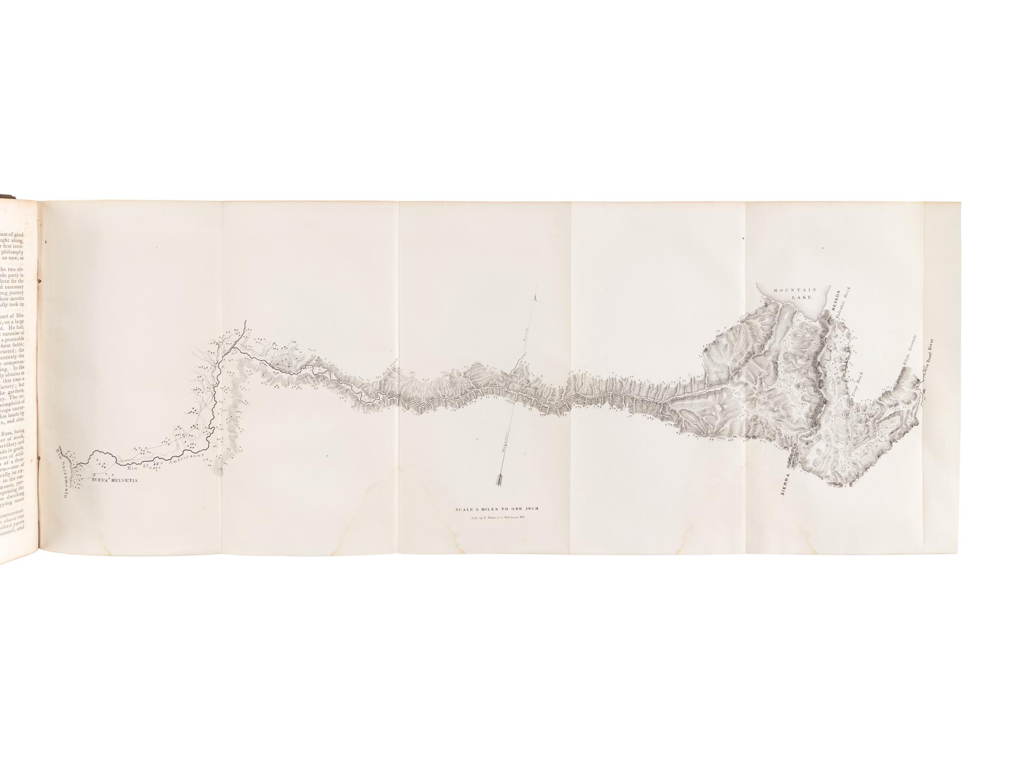 FREMONT, John Charles (1813-1890). Report of The Exploring Expedition to The Rocky Mountains in the year 1842, and to Oregon and North California in the years 1843-'44 . Washington, D. C.: Printed by Order of the Senate, by Gales and Seaton, 1845.