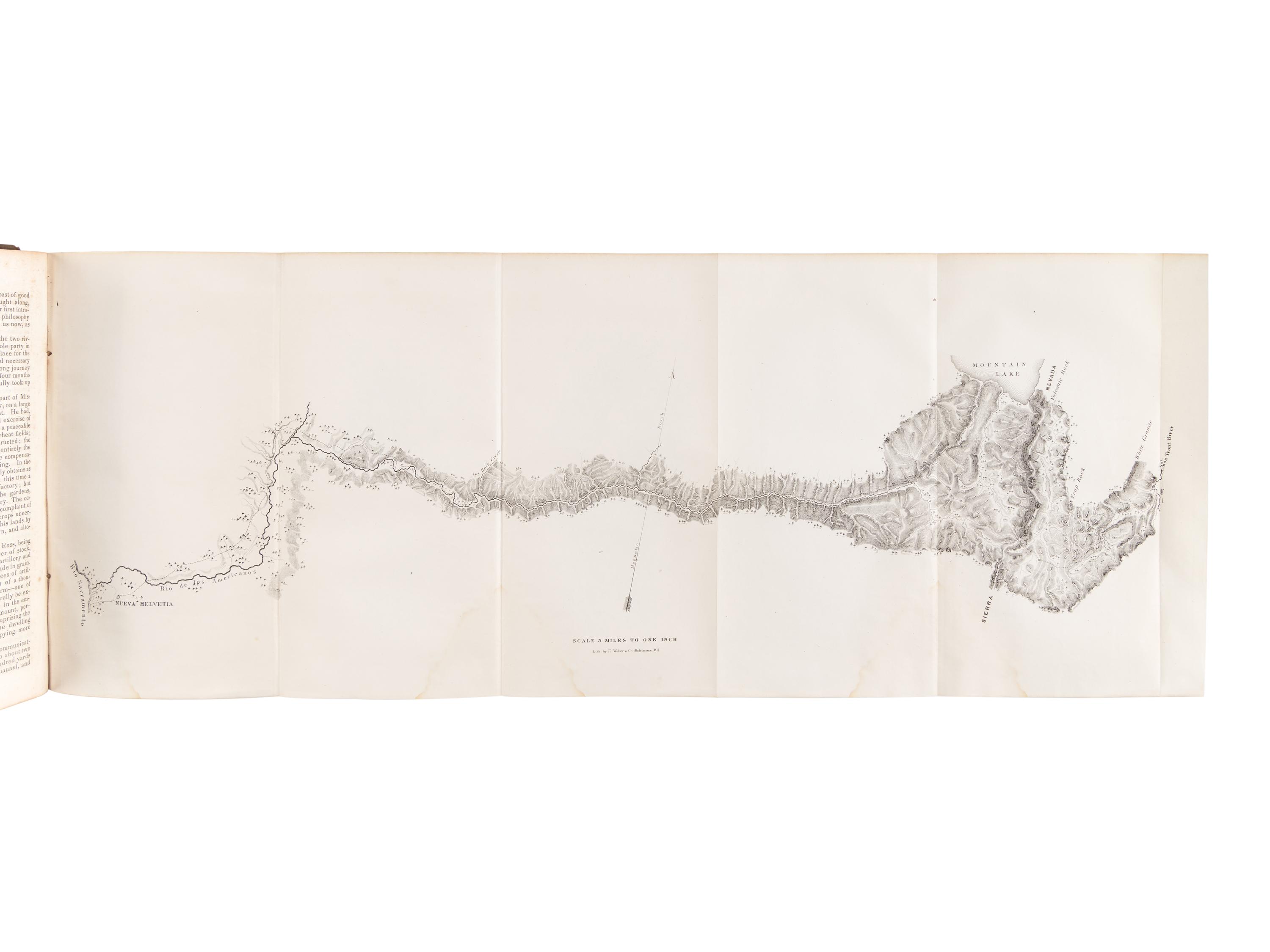 FREMONT, John Charles (1813-1890). Report of The Exploring Expedition to The Rocky Mountains in the year 1842, and to Oregon and North California in the years 1843-'44 . Washington, D. C.: Printed by Order of the Senate, by Gales and Seaton, 1845.