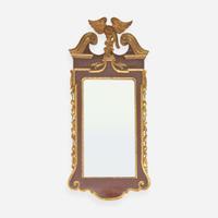 A Chippendale mahogany and parcel-gilt looking glass 18th / 19th century