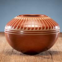 Crucita Calabaza, Blue Corn (1921-1999) Redware Pottery Jar