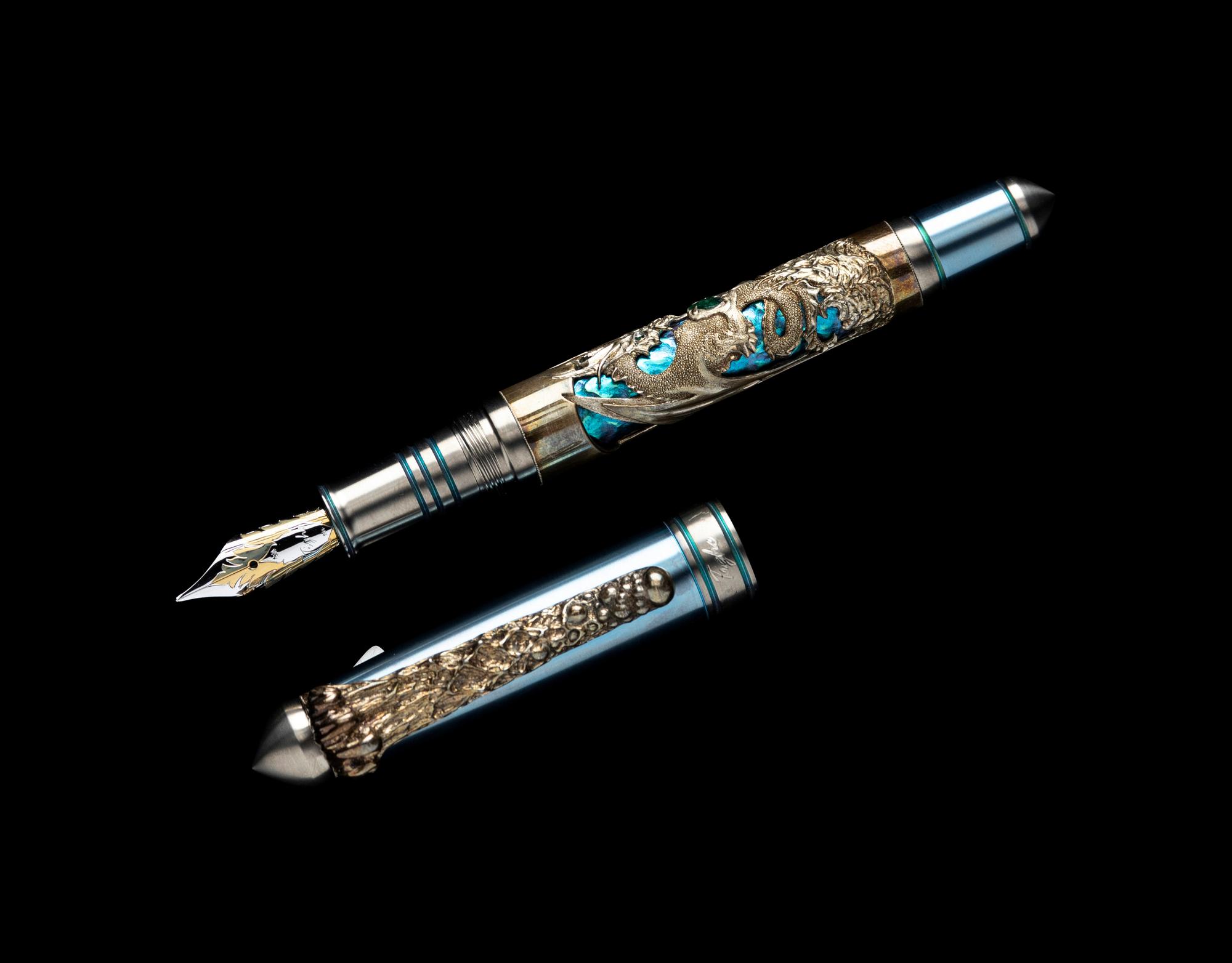 A Grayson Tighe Sea Dragon Fountain Pen