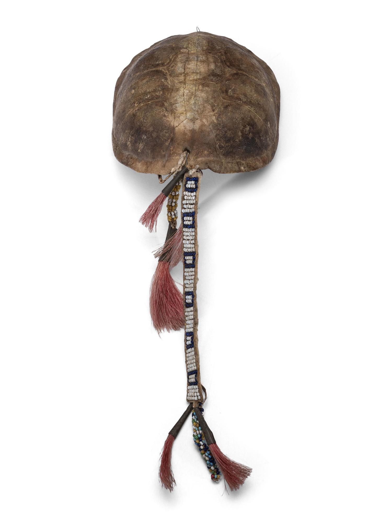 Western Great Lakes Turtle Shell, with Beaded Drop