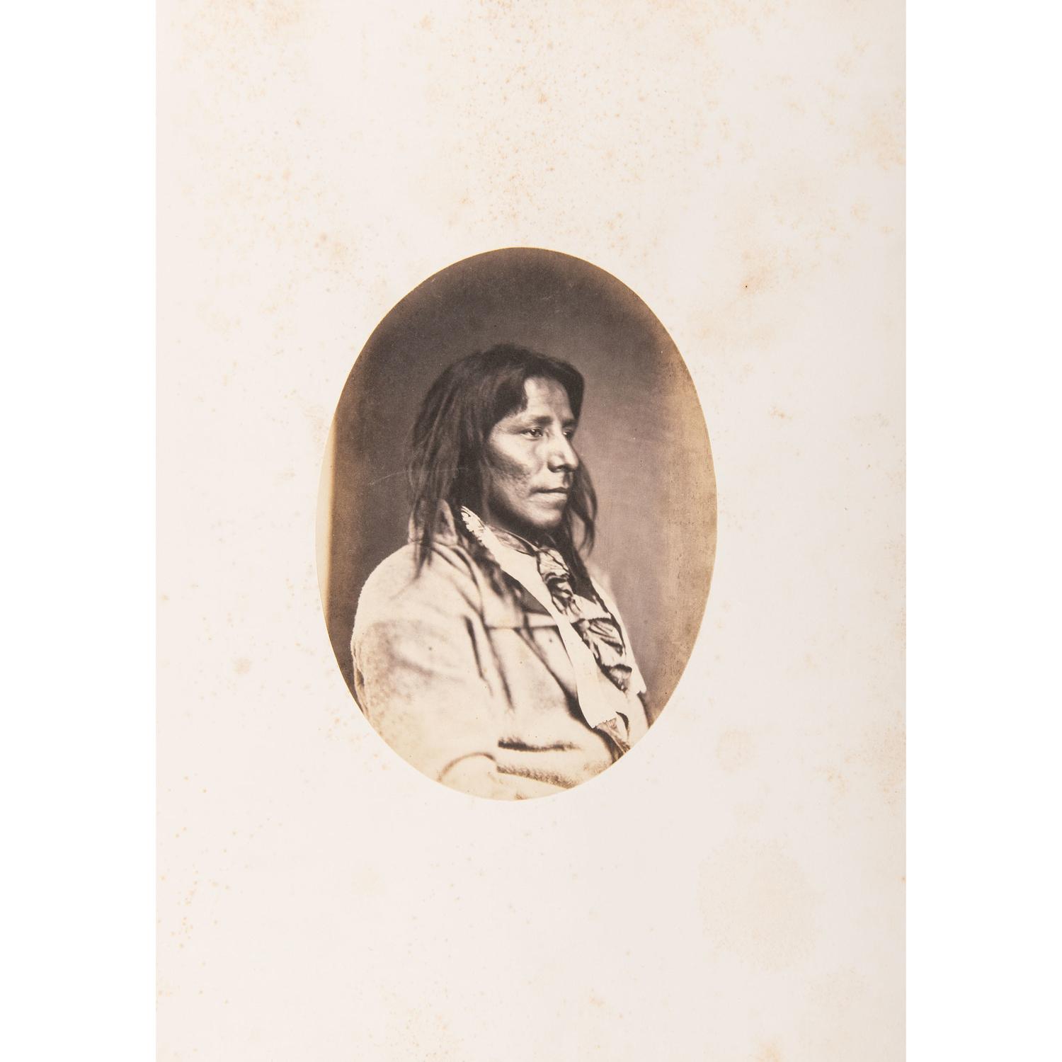 Joel Whitney, Exceptional Album Containing Large Format Photographs of Sioux Involved in the 1862 Minnesota Uprising