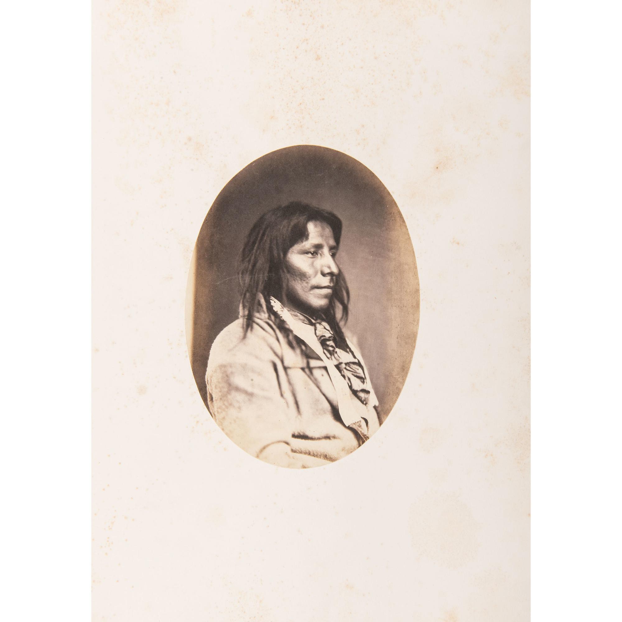 Joel Whitney, Exceptional Album Containing Large Format Photographs of Sioux Involved in the 1862 Minnesota Uprising