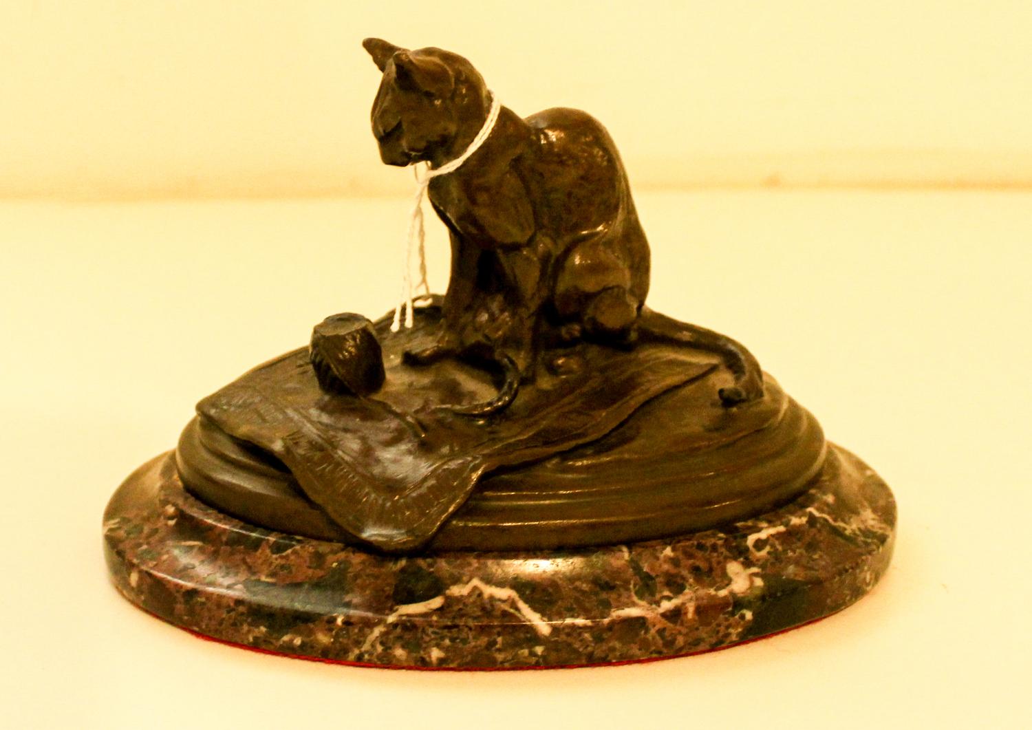 A Bronze Animalier Figure Height 4 1/2 inches.