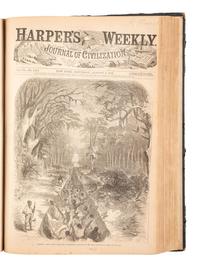 [CIVIL WAR]. Harper's Weekly. 305 issues in 6 bound volumes. New York: Harper & Brothers, 1860-1865.