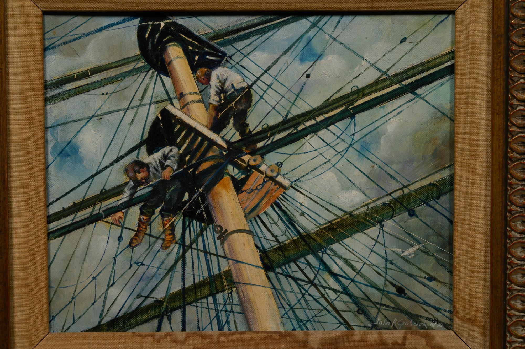 Man Aloft in the Rigging