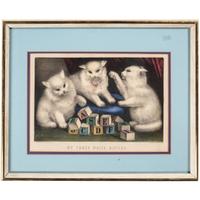 [LINCOLNIANA]. CURRIER & IVES, publishers. A group of 2 lithographs, incl. example featuring Abraham Lincoln.