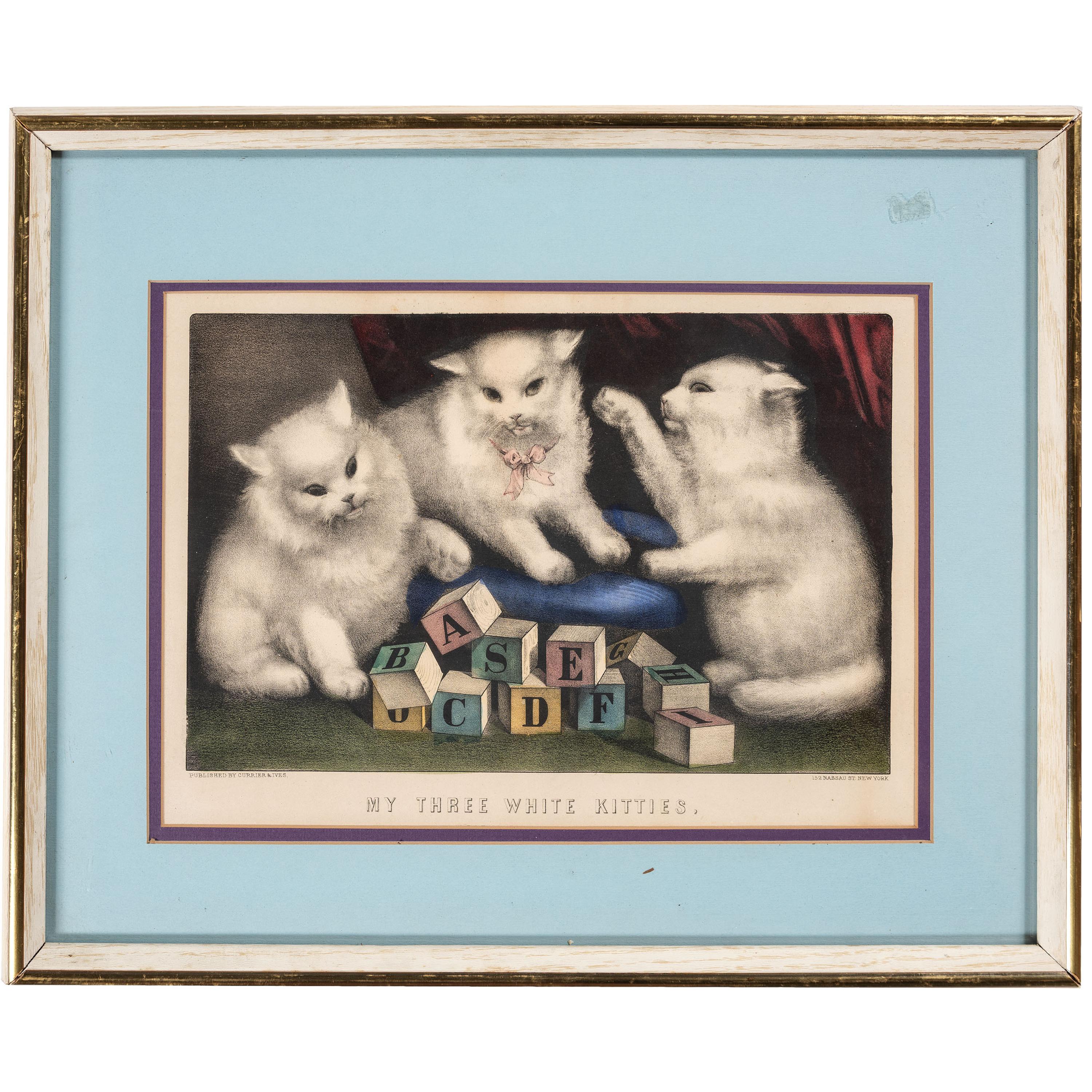 [LINCOLNIANA]. CURRIER & IVES, publishers. A group of 2 lithographs, incl. example featuring Abraham Lincoln.