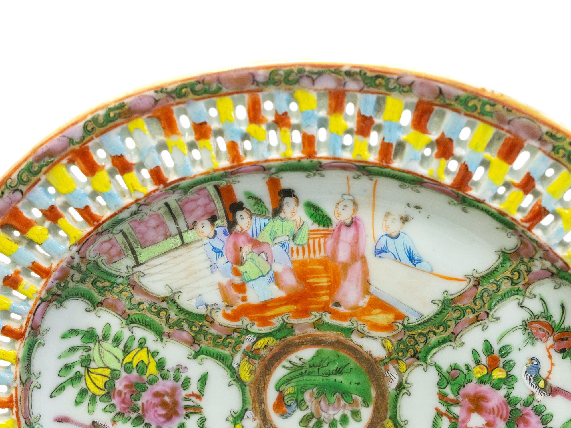 An Assembled Group of Eight Rose Medallion Porcelain Table Articles