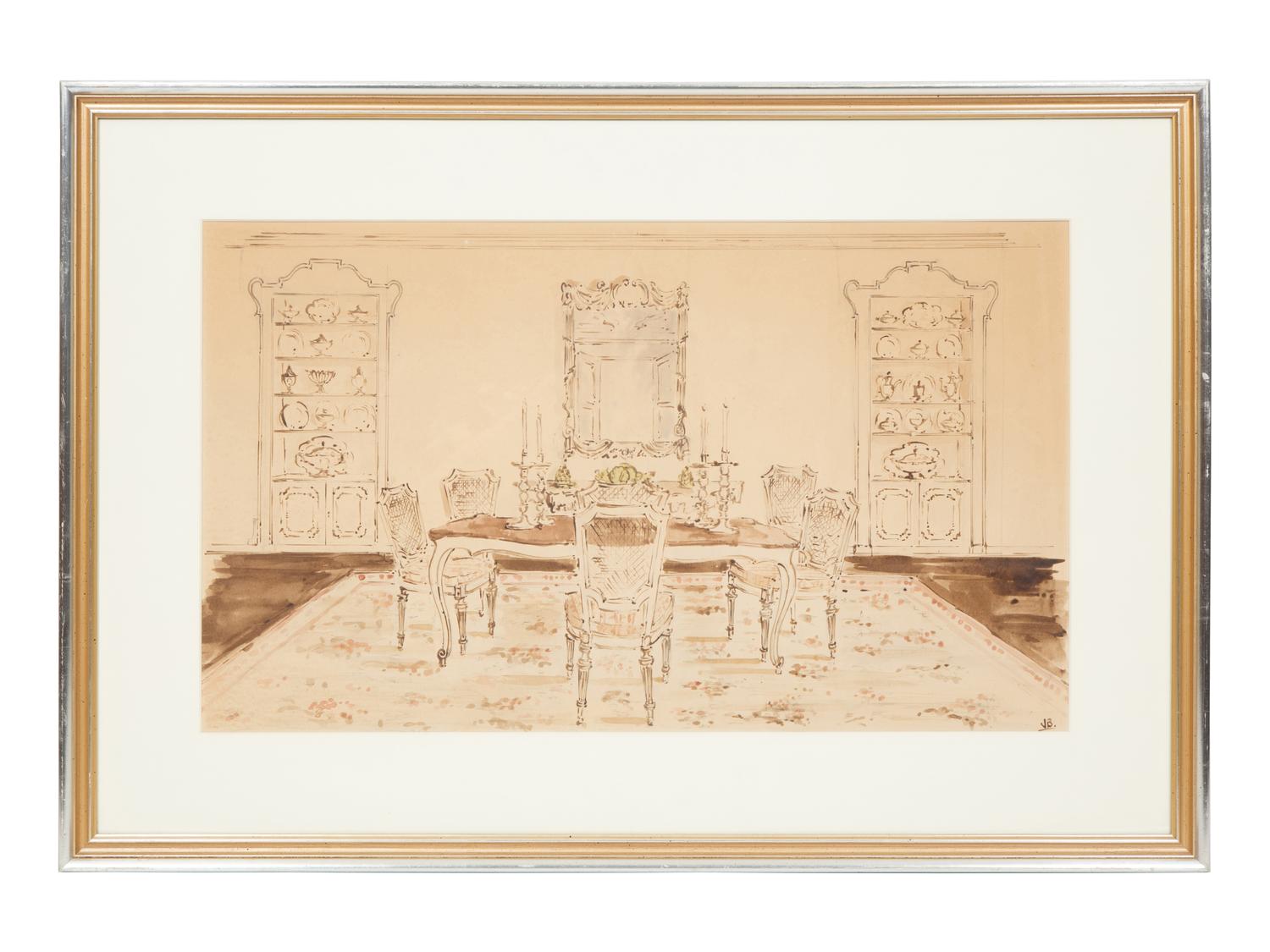 Residence of Mrs. Wm J. Reid (Issy) Studies (a group of four works)