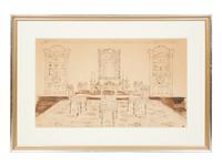 Residence of Mrs. Wm J. Reid (Issy) Studies (a group of four works)