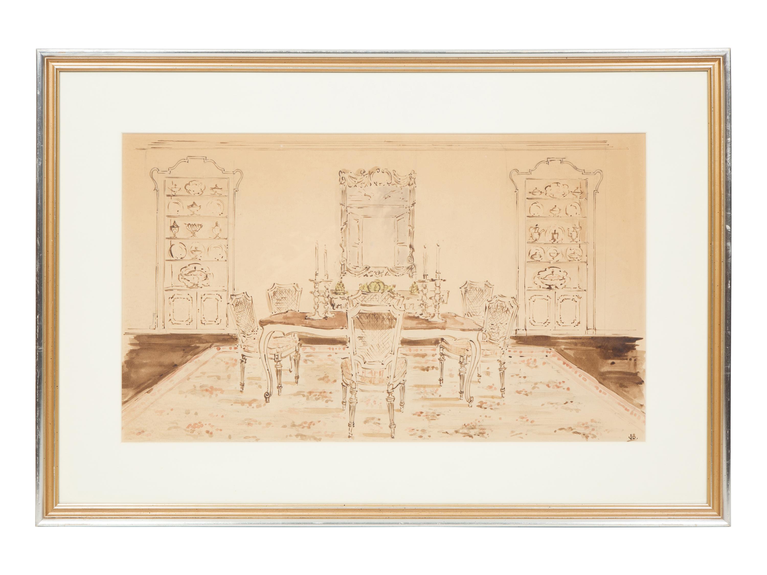 Residence of Mrs. Wm J. Reid (Issy) Studies (a group of four works)
