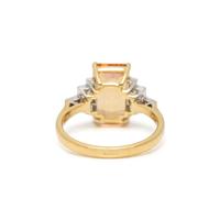 TOPAZ AND DIAMOND RING