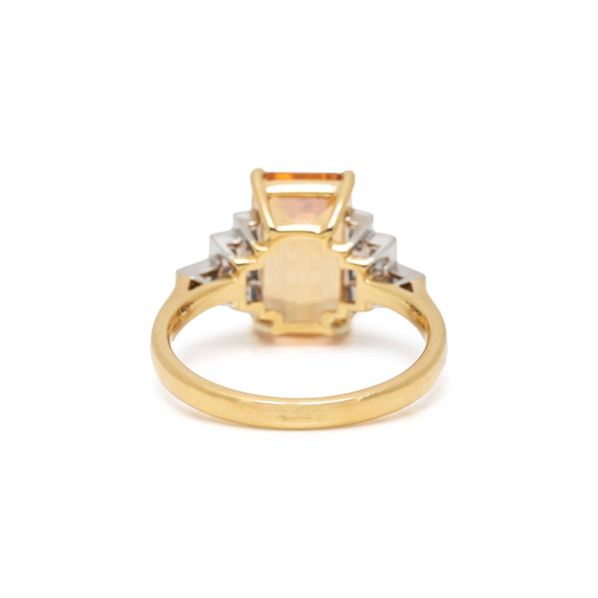 TOPAZ AND DIAMOND RING