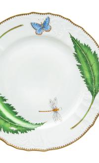 An Anna Weatherley Green Leaf Porcelain Dinner Service